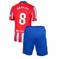 Dětský fotbalový dres Atletico Madrid Pablo Barrios #8 2024-25 Domácí Krátký Rukáv (+ trenýrky)